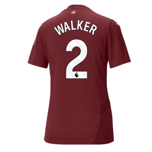 Dámy Fotbalový dres Manchester City Kyle Walker #2 2024-25 Třetí Krátký Rukáv